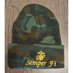 Semper Fi Marine Corp Motto Beanie Jarhead Cover Military Pride
